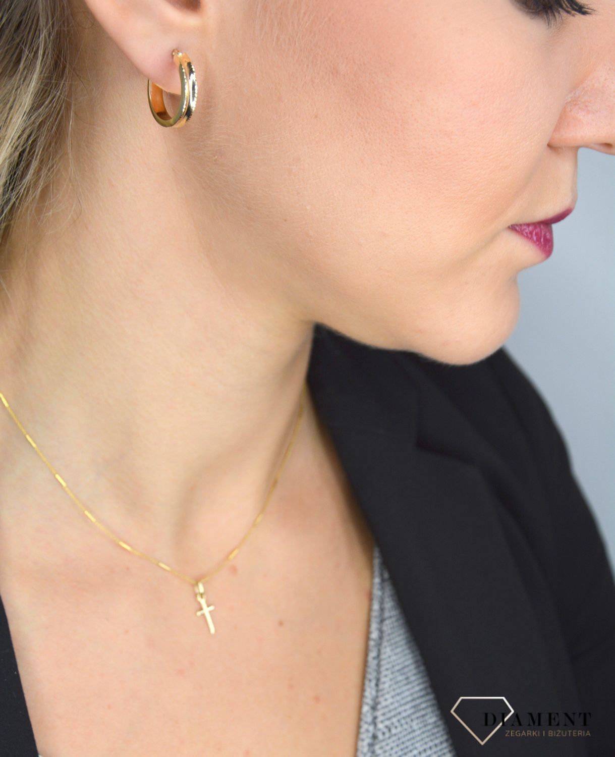 Złote kolczyki 333 koła grawerowane KL 4618 333.jpg